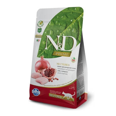 Prime Tavuklu ve Narlı Tahılsız Kısırlaştırılmış Kedi Maması 1,5kg