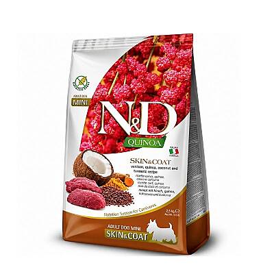 Quinoa Skin&Coat Geyikli Mini Yetişkin Köpek Maması 2.5 Kg