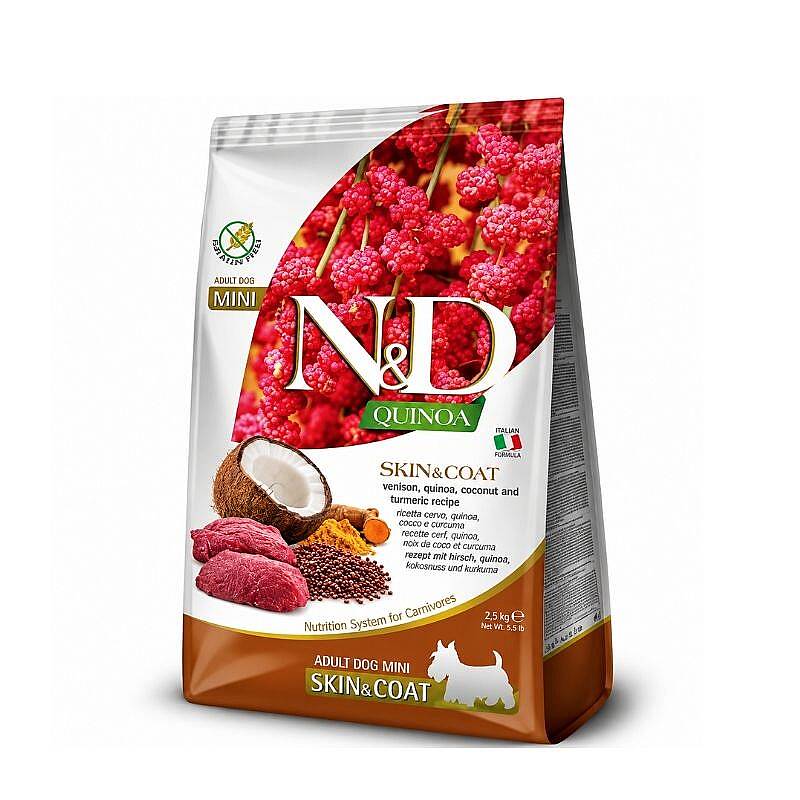 Quinoa Skin&Coat Geyikli Mini Yetişkin Köpek Maması 2.5 Kg - 1
